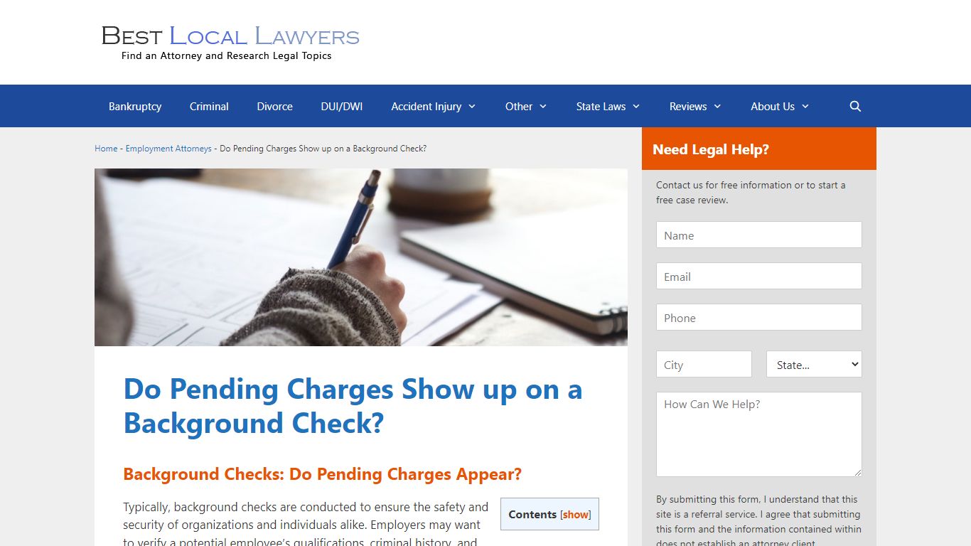 Do Pending Charges Show up on a Background Check?