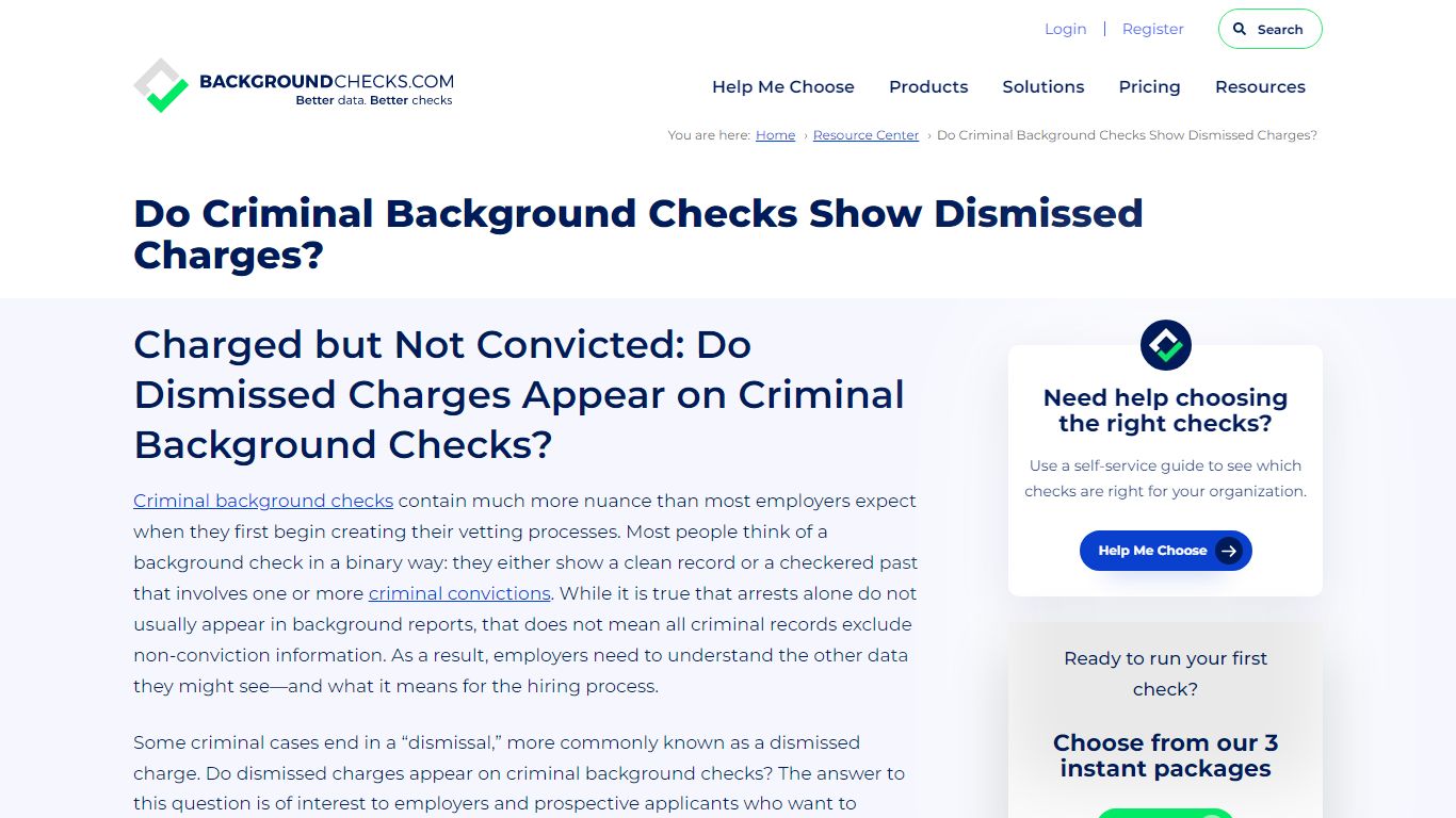 Do Criminal Background Checks Show Dismissed Charges?